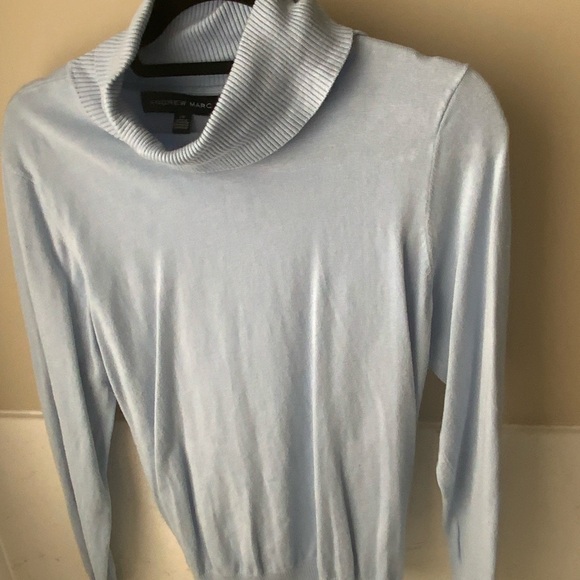 Andrew Marc Soft Baby Blue Turtleneck sweater - Picture 1 of 5
